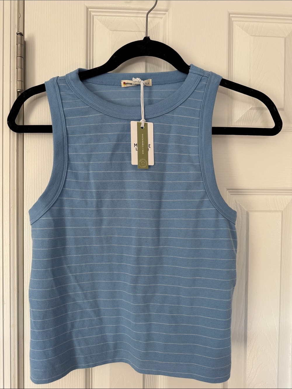 Marine layer Lexi Rib sun-in high neck crop tank